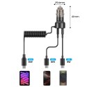 TECH-PROTECT CC05 2-PORT CAR CHARGER PD 60W + CABLE BLACK Tech-Protect