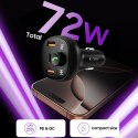 TECH-PROTECT CC06 3-PORT CAR CHARGER PD 72W + TRANSMITER FM BLUETOOTH BLACK Tech-Protect