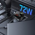 TECH-PROTECT CC06 3-PORT CAR CHARGER PD 72W + TRANSMITER FM BLUETOOTH BLACK Tech-Protect
