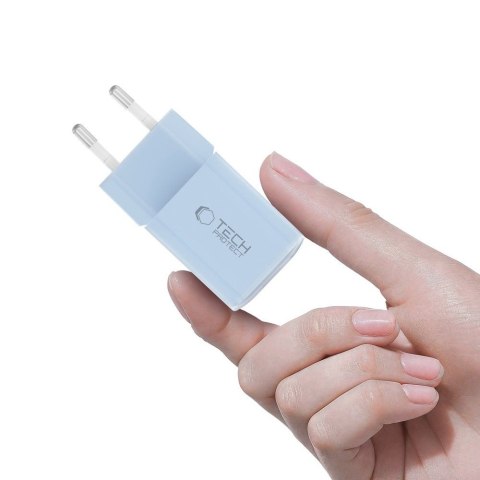 TECH-PROTECT NCM33 2-PORT NETWORK CHARGER PD 33W / QC3.0 BABY BLUE Tech-Protect
