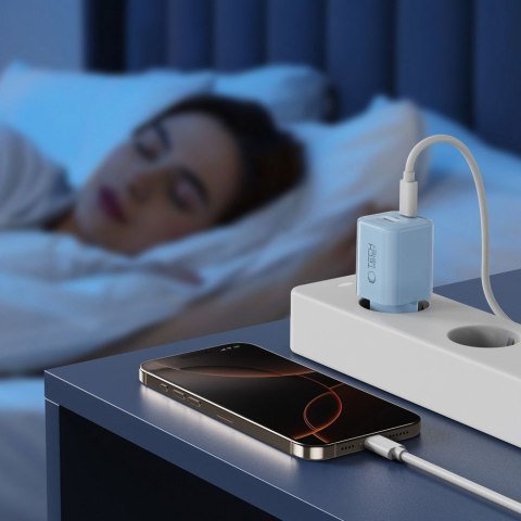 TECH-PROTECT NCM33 2-PORT NETWORK CHARGER PD 33W / QC3.0 BABY BLUE Tech-Protect