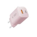 TECH-PROTECT NCM33 2-PORT NETWORK CHARGER PD 33W / QC3.0 BABY PINK Tech-Protect
