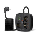 TECH-PROTECT PCS3X4 POWER STRIP 2 USB & 2 TYPE-C & 3 SOCKET 200CM BLACK Tech-Protect