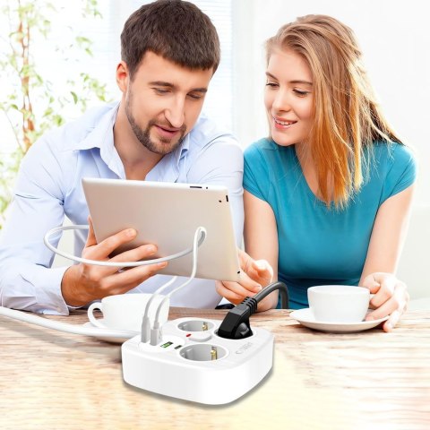 TECH-PROTECT PCS3X4 POWER STRIP 2 USB & 2 TYPE-C & 3 SOCKET 200CM WHITE Tech-Protect