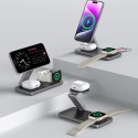 TECH-PROTECT QI15W-A47 3IN1 MAGNETIC MAGSAFE WIRELESS CHARGER BLACK Tech-Protect