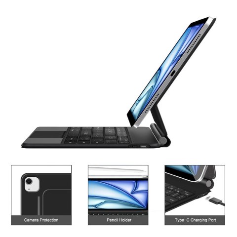 TECH-PROTECT SMARTCASE MAGNETIC + KEYBOARD IPAD AIR 10.9" 4 / 5 / 2020-2022 / 11" 6 / 7 / 8 / 2024-2026 BLACK Tech-Protect
