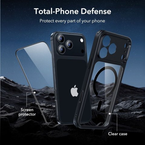 ESR CLASSIC HYBRID MAGSAFE & TEMPERED GLASS IPHONE 17 PRO CLEAR/BLACK ESR