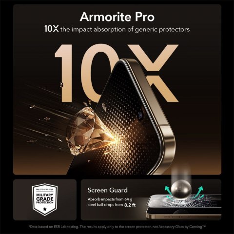 SZKŁO HARTOWANE ESR ULTRAFIT ARMORITE PRO TEMPERED GLASS IPHONE 17 PRO MAX BLACK ESR