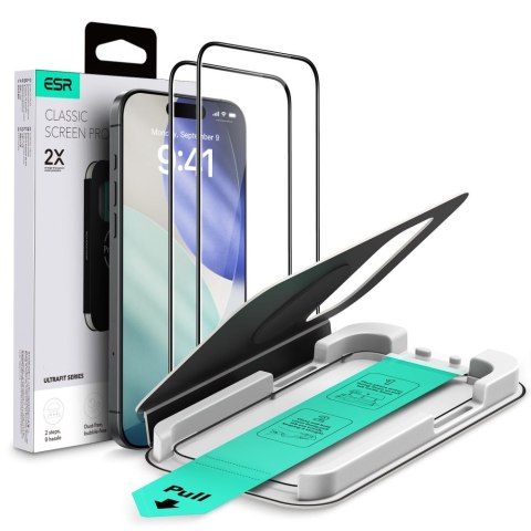 SZKŁO HARTOWANE ESR ULTRAFIT TEMPERED GLASS 2-PACK IPHONE 17 PRO MAX BLACK ESR