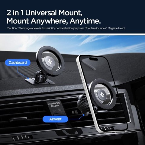 SPIGEN MFT13 MAGNETIC MAGSAFE DASHBOARD & VENT CAR MOUNT SILVER Spigen