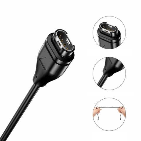 TECH-PROTECT MC04 ULTRABOOST CHARGING USB CABLE 100CM GARMIN WATCH BLACK Tech-Protect