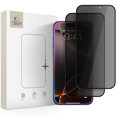 SZKŁO PRYWATYZUJĄCE TECH-PROTECT GLASS SPY+ 2-PACK IPHONE 16 PRO / 17 / 17 PRO PRIVACY Tech-Protect