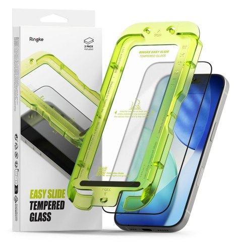 SZKŁO HARTOWANE RINGKE EASY SLIDE 2-PACK IPHONE 17 BLACK Ringke