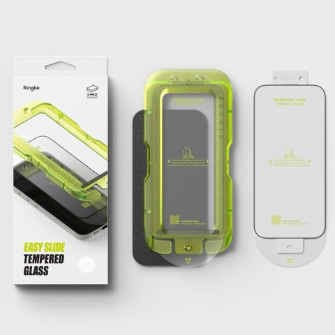 SZKŁO HARTOWANE RINGKE EASY SLIDE 2-PACK IPHONE 17 BLACK Ringke