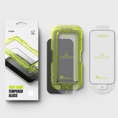 SZKŁO HARTOWANE RINGKE EASY SLIDE 2-PACK IPHONE 17 PRO BLACK Ringke