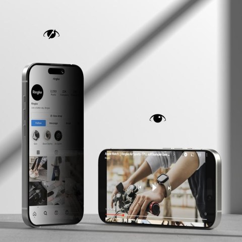 SZKŁO PRYWATYZUJĄCE RINGKE EASY SLIDE 2-PACK IPHONE 17 PRIVACY Ringke