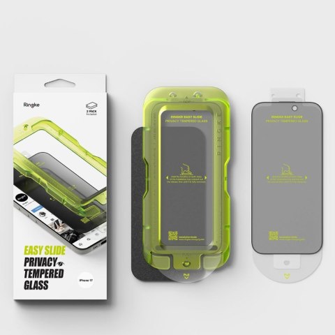 SZKŁO PRYWATYZUJĄCE RINGKE EASY SLIDE 2-PACK IPHONE 17 PRIVACY Ringke