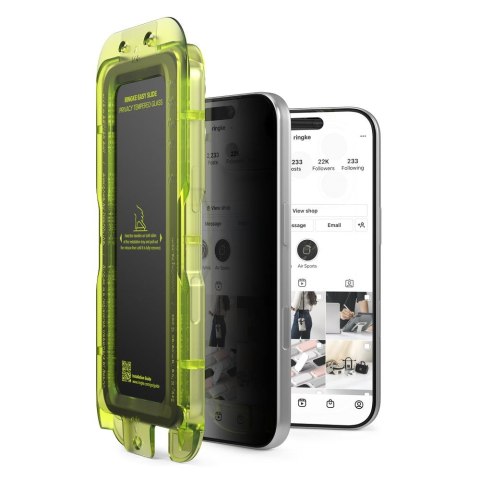 SZKŁO PRYWATYZUJĄCE RINGKE EASY SLIDE 2-PACK IPHONE 17 PRO PRIVACY Ringke