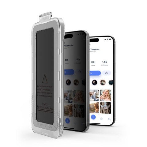SZKŁO PRYWATYZUJĄCE TECH-PROTECT QUICK SET SPY+ 2-PACK IPHONE 15 / 16 PRIVACY Tech-Protect