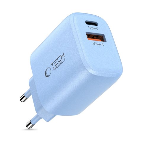 TECH-PROTECT NCA20 2-PORT NETWORK CHARGER PD 20W / QC3.0 BABY BLUE Tech-Protect