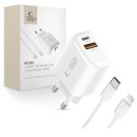 TECH-PROTECT NCA20 2-PORT NETWORK CHARGER PD 20W / QC3.0 + LIGHTNING CABLE WHITE Tech-Protect