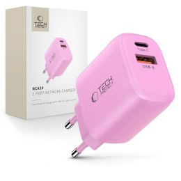 TECH-PROTECT NCA30 2-PORT NETWORK CHARGER PD 30W / QC3.0 BABY PINK Tech-Protect