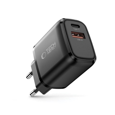 TECH-PROTECT NCA30 2-PORT NETWORK CHARGER PD 30W / QC3.0 BLACK Tech-Protect
