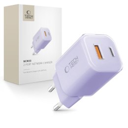 TECH-PROTECT NCM33 2-PORT NETWORK CHARGER PD 33W / QC3.0 BABY PURPLE Tech-Protect