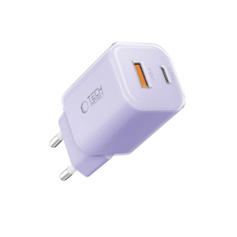 TECH-PROTECT NCM33 2-PORT NETWORK CHARGER PD 33W / QC3.0 BABY PURPLE Tech-Protect