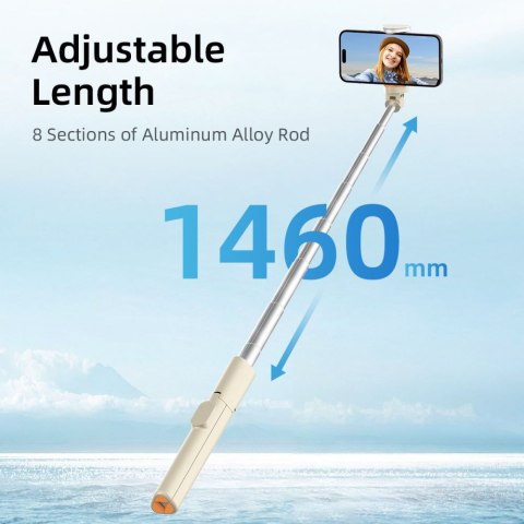 TECH-PROTECT L09S BLUETOOTH SELFIE STICK TRIPOD BEIGE Tech-Protect