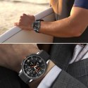 TECH-PROTECT NYLON STRIPE SAMSUNG GALAXY WATCH 8 / CLASSIC (40 / 44 / 46 MM) BLACK/ORANGE Tech-Protect