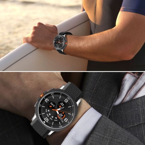 TECH-PROTECT NYLON STRIPE SAMSUNG GALAXY WATCH 8 / CLASSIC (40 / 44 / 46 MM) BLACK/ORANGE Tech-Protect