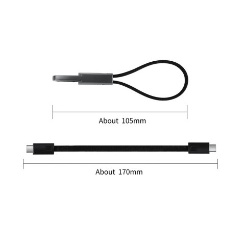TECH-PROTECT ULTRABOOST DNA KEYCHAIN TYPE-C CABLE PD 60W / 3A IRON GREY Tech-Protect