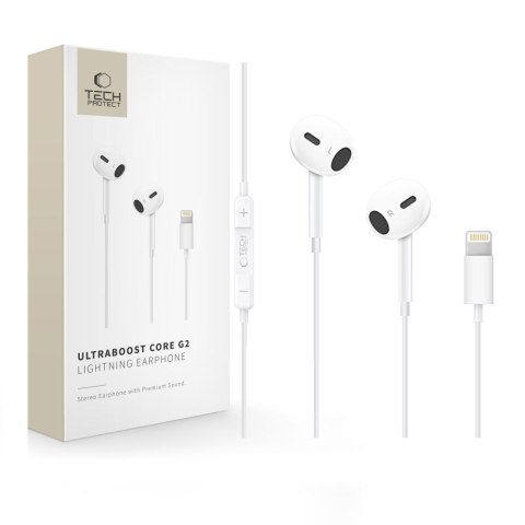 TECH-PROTECT ULTRABOOST LIGHTNING EARPHONE CORE G2 WHITE Tech-Protect
