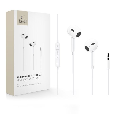 TECH-PROTECT ULTRABOOST MINI JACK EARPHONE CORE G2 WHITE Tech-Protect