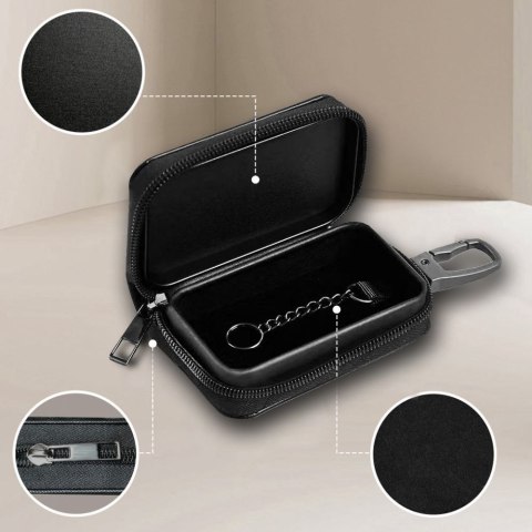 KLATKA FARADAYA TECH-PROTECT KLR300 POUCH KEYLESS RFID SIGNAL BLOCKER CASE BLACK/BLACK Tech-Protect
