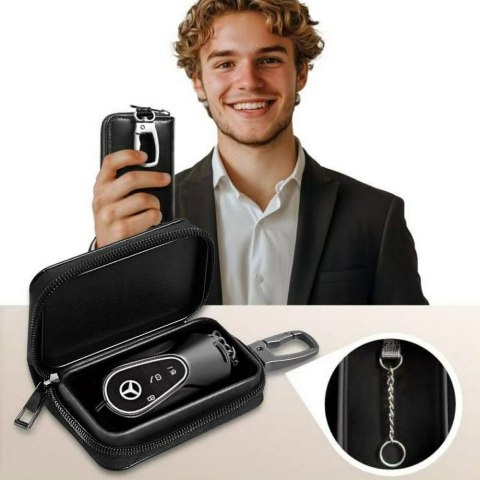 KLATKA FARADAYA TECH-PROTECT KLR300 POUCH KEYLESS RFID SIGNAL BLOCKER CASE BLACK/BLACK Tech-Protect