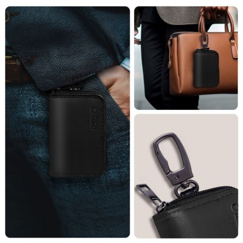 KLATKA FARADAYA TECH-PROTECT KLR300 POUCH KEYLESS RFID SIGNAL BLOCKER CASE BLACK/BLACK Tech-Protect