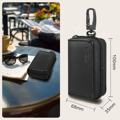 KLATKA FARADAYA TECH-PROTECT KLR300 POUCH KEYLESS RFID SIGNAL BLOCKER CASE BLACK/BLACK Tech-Protect