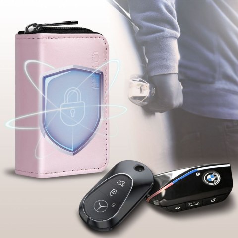 KLATKA FARADAYA TECH-PROTECT KLR300 POUCH KEYLESS RFID SIGNAL BLOCKER CASE PINK Tech-Protect