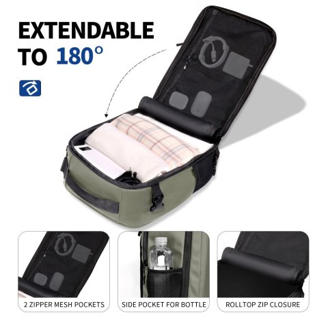 TECH-PROTECT DEFENDER S50 RYANAIR & WIZZAIR TRAVEL LAPTOP CABIN BACKPACK 20L 40x20x25 OLIVE GREEN Tech-Protect