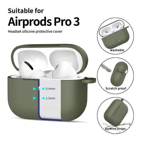 TECH-PROTECT SILICONE HOOK APPLE AIRPODS PRO 3 OLIVE GREEN Tech-Protect