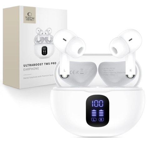 TECH-PROTECT ULTRABOOST TWS EARPHONE PRO G2 WHITE Tech-Protect