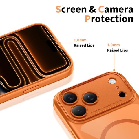 TECH-PROTECT MAGPEAK MAGSAFE CC IPHONE 17 PRO COSMIC ORANGE/CLEAR Tech-Protect