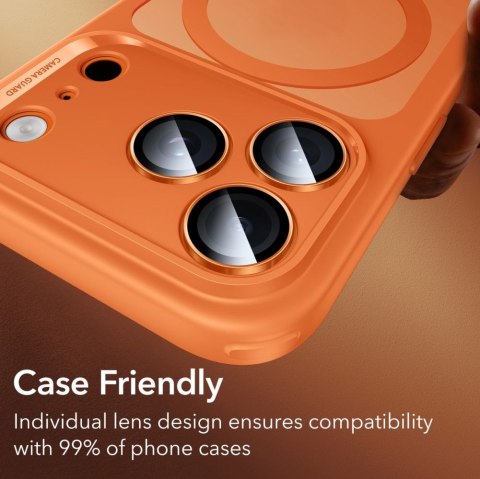 OSŁONA NA APARAT ESR ARMORITE CAMERA PROTECTOR IPHONE 14 PRO / MAX / 15 PRO / MAX / 16 PRO / MAX / 17 PRO / MAX ORANGE ESR
