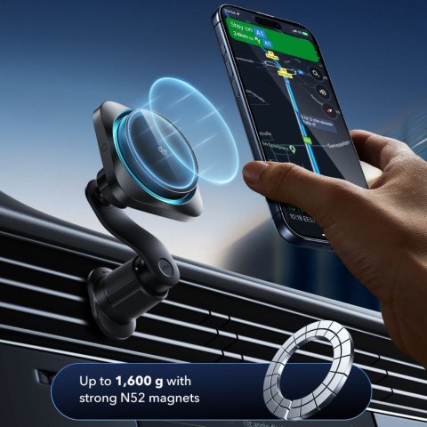 ESR OMNILOCK CRYOBOOST MAGNETIC MAGSAFE VENT CAR MOUNT WIRLESSS CHARGER 25W QI2.2 BLACK ESR