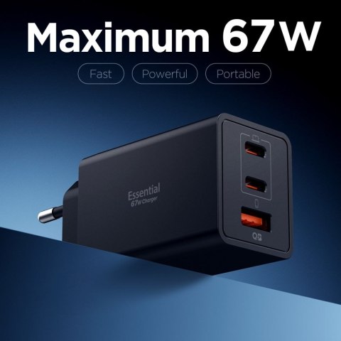 SPIGEN EE673EU ESSENTIAL 3-PORT NETWORK CHARGER 67W BLACK Spigen