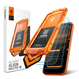 SZKŁO HARTOWANE SPIGEN ALM GLAS.TR SLIM 3-PACK IPHONE 17 PRO CLEAR Spigen
