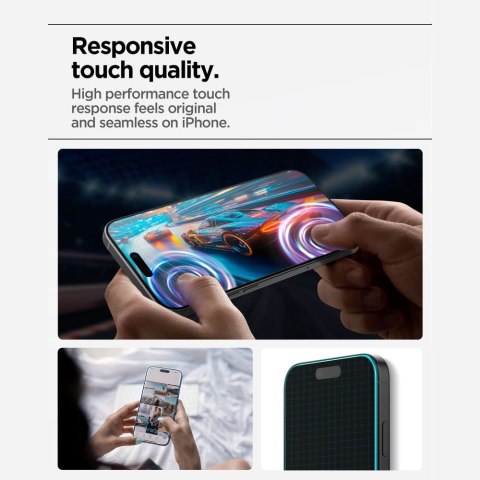 SZKŁO HARTOWANE SPIGEN ALM GLAS.TR SLIM 3-PACK IPHONE 17 PRO CLEAR Spigen