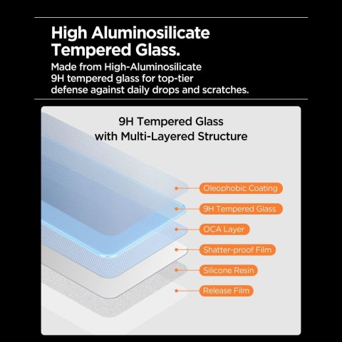 SZKŁO HARTOWANE SPIGEN ALM GLAS.TR SLIM 3-PACK IPHONE 17 PRO CLEAR Spigen